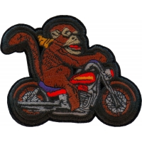 Monkey Biker Iron on Patch
