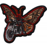 Moth Biker Iron on Patch