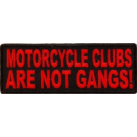 Motorcycle Clubs Are Not Gangs Patch In Red | Embroidered Patches