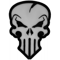 Nasty Skull Patch in White
