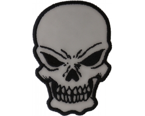 Small Reflective Skull Patch