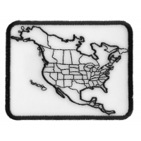 North America Color In Patch Small | Embroidered Patches