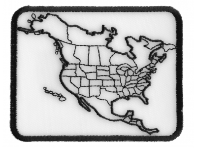 North America Color In Patch Small | Embroidered Patches