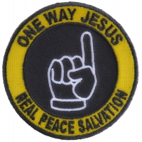 One Way Jesus Real Salvation Round Patch | Embroidered Patches