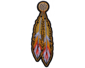 Orange Feathers Patch | Embroidered Patches