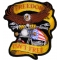 Patriotic Eagle Biker Small Iron on Patch Freedom Isn't Free