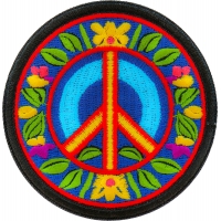 Peace and Hippie Patch Embroidered