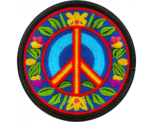 Peace and Hippie Patch Embroidered