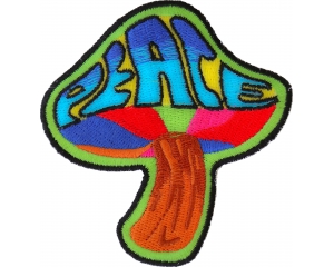 Peace Mushroom Patch Psychedelic Hippie | Embroidered Patches