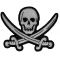 Pirate Sword Skull Patch