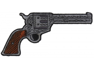 6 Shooter Pistol Gun Patch Right | Embroidered Patches