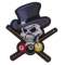 Skull and Pool Sticks Patch