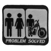 Problem Solved Marriage And Motorcycle Patch | Embroidered Biker Patches