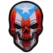 Puerto Rican Flag Skull Patch