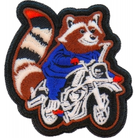 Raccoon to the Rescue Biker Patch Embroidered