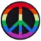 Rainbow Peace Novelty Iron on Patch