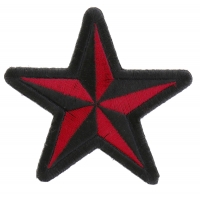 Red Black Star Patch | Embroidered Patches
