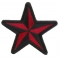 Red Black Star Novelty Iron on Patch