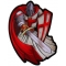 Red Caped Knight with Sword and Shield Patch
