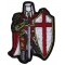 Red Knight Crusader Patch Mini Size
