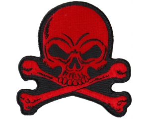 Red Skull and Crossbones small Patch
