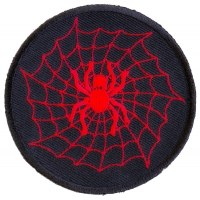 Red Spider And Web Patch | Embroidered Patches