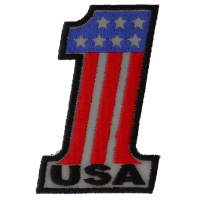 Reflective No 1 USA Patch | Embroidered Patches