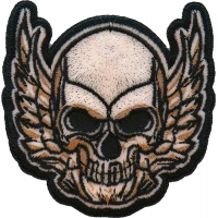 Rising Wing Skull Iron on Patch
