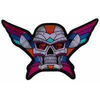 Robot Skull Colorful Large Back Patch