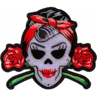 Rockabilly Lady Skull Patch