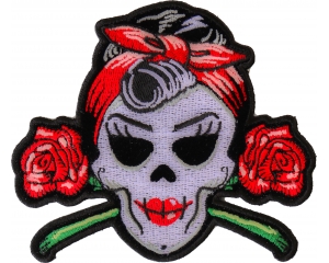 Rockabilly Lady Skull Patch