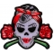 Lady Skull and Roses Patch