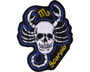 Scorpio Skull Zodiac Sign Patch