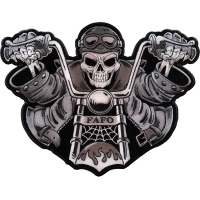 Skeleton Rider Biker Patch FAFO
