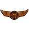 Orange Wings Motorcycle Patch