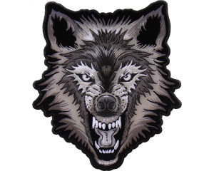 Snarling Wolf Large Back Patch