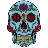 Sugar Skull Blue Patch