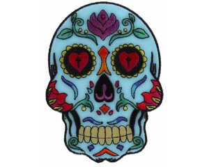 Sugar Skull Blue Patch