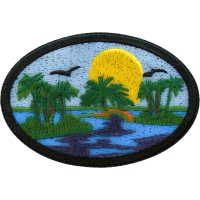 Sunset Paradise Iron on Patch