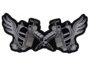 Tattoo Guns Wings Patch Small