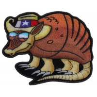 Texas Armadillo Patch For Texan Natives