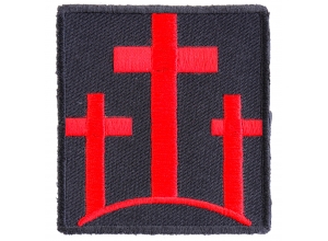 Three Crosses In Red Patch | Embroidered Patches