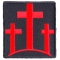 Three Crosses In Red Christian Patch