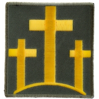 Three Crosses In Yellow Patch | Embroidered Patches