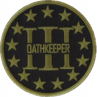 Three Percenter Oathkeeper Round Patch Green | Embroidered Patches