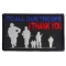 To All Our Troops I Thank You Patriotic Iron on Patch Rectangular