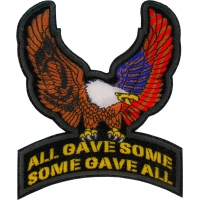 Us POW MIA Upwing Eagle Rocker Small Patch | US POW MIA Military Veteran Patches
