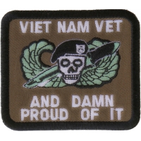 Vietnam Vet And Damn Proud Of It Patch | US Military Vietnam Veteran Patches