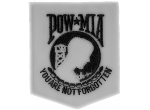 White POW MIA Patch | US Military Veteran Patches