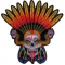 Snake Eye Skull and Feathers Patch